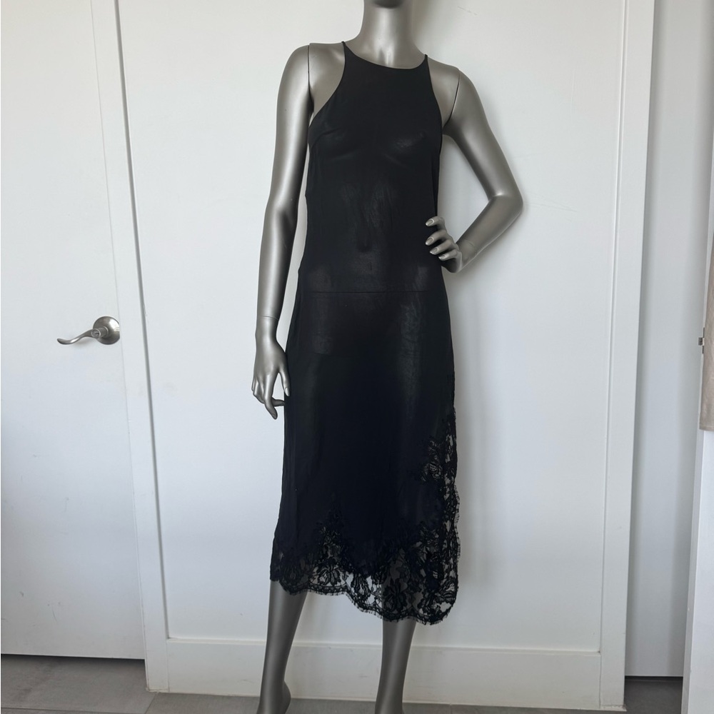 La Perla Satin Chemise with Lace Detail